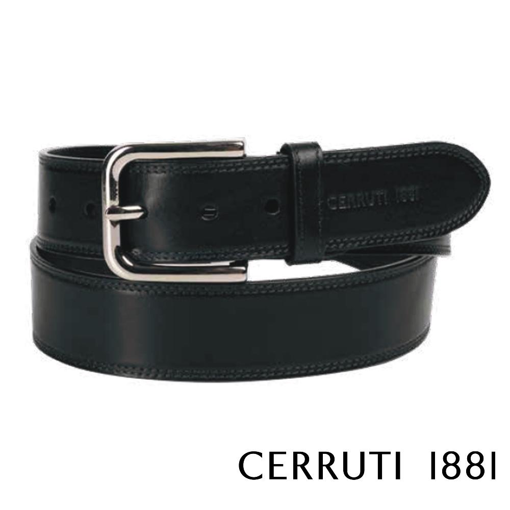 【Cerruti 1881】限量2折 義大利頂級小牛皮皮帶 全新專櫃展示品 (CECU06065M)