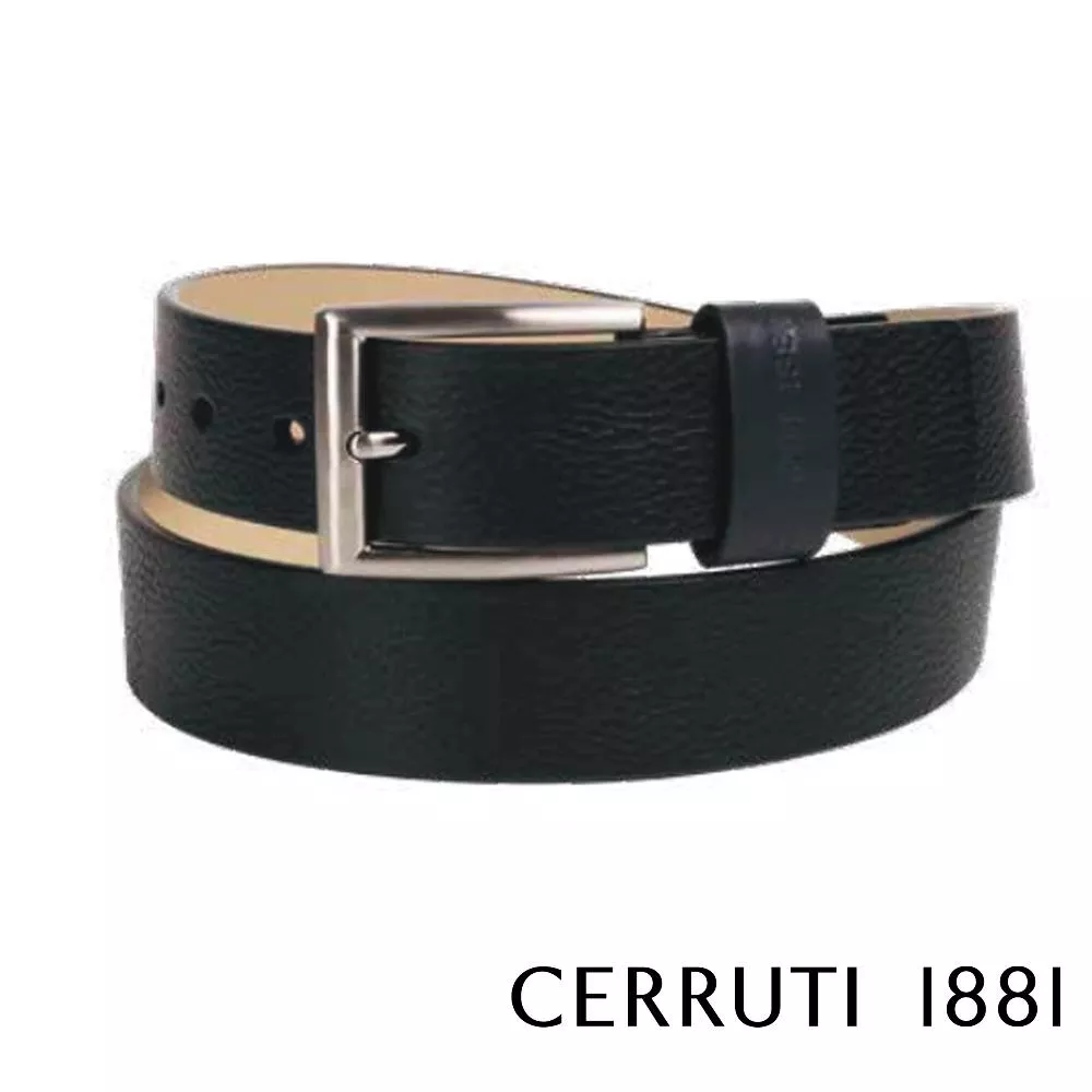 【Cerruti 1881】限量2折 義大利頂級小牛皮皮帶 全新專櫃展示品 (CECU06070M)