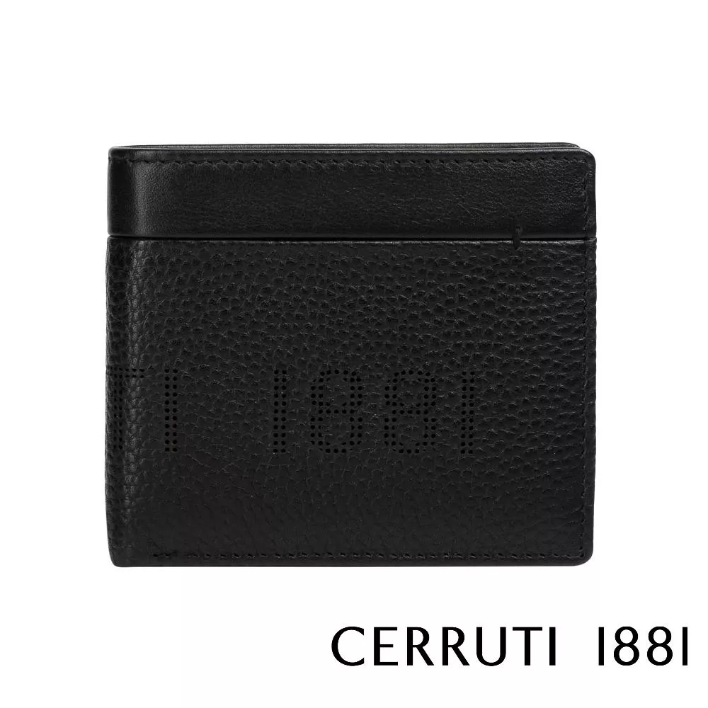 【Cerruti 1881】限量2折 義大利頂級小牛皮4卡皮夾 全新專櫃展示品 (CEPU05546M)