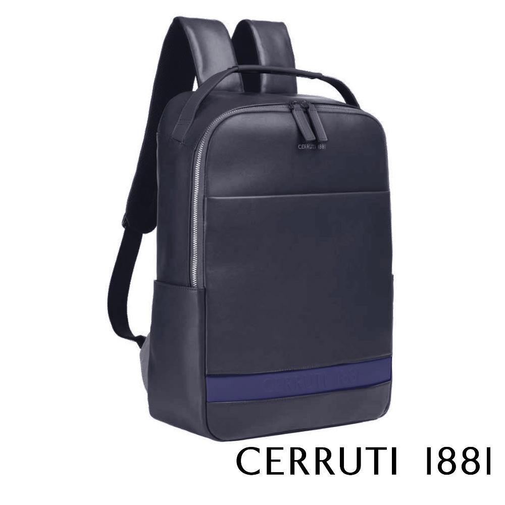 【Cerruti 1881】限量2折 義大利頂級小牛皮後背包 全新專櫃展示品 (CEZA05889M)