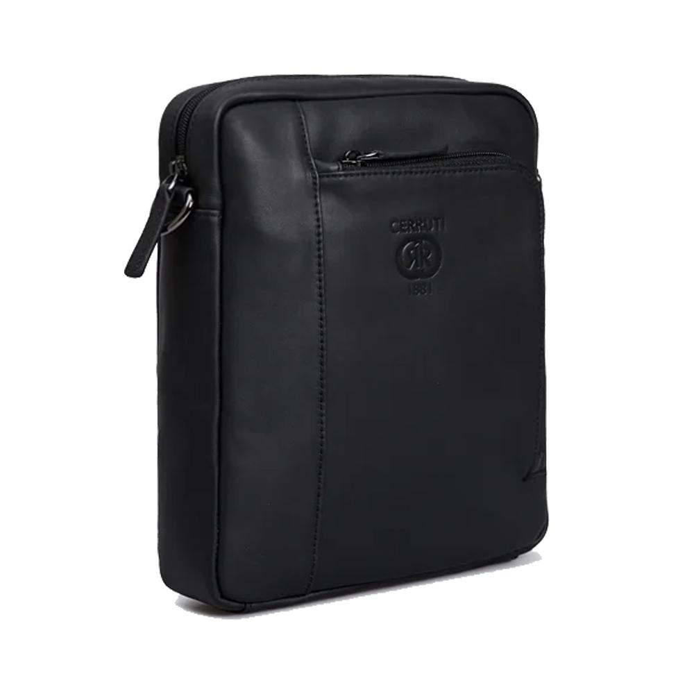 【Cerruti 1881】限量2折 義大利頂級小牛皮側背包肩背包 全新專櫃展示品 (CEBO06309M)