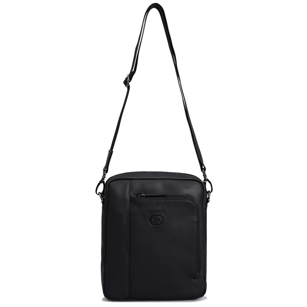 【Cerruti 1881】限量2折 義大利頂級小牛皮側背包肩背包 全新專櫃展示品 (CEBO06309M)