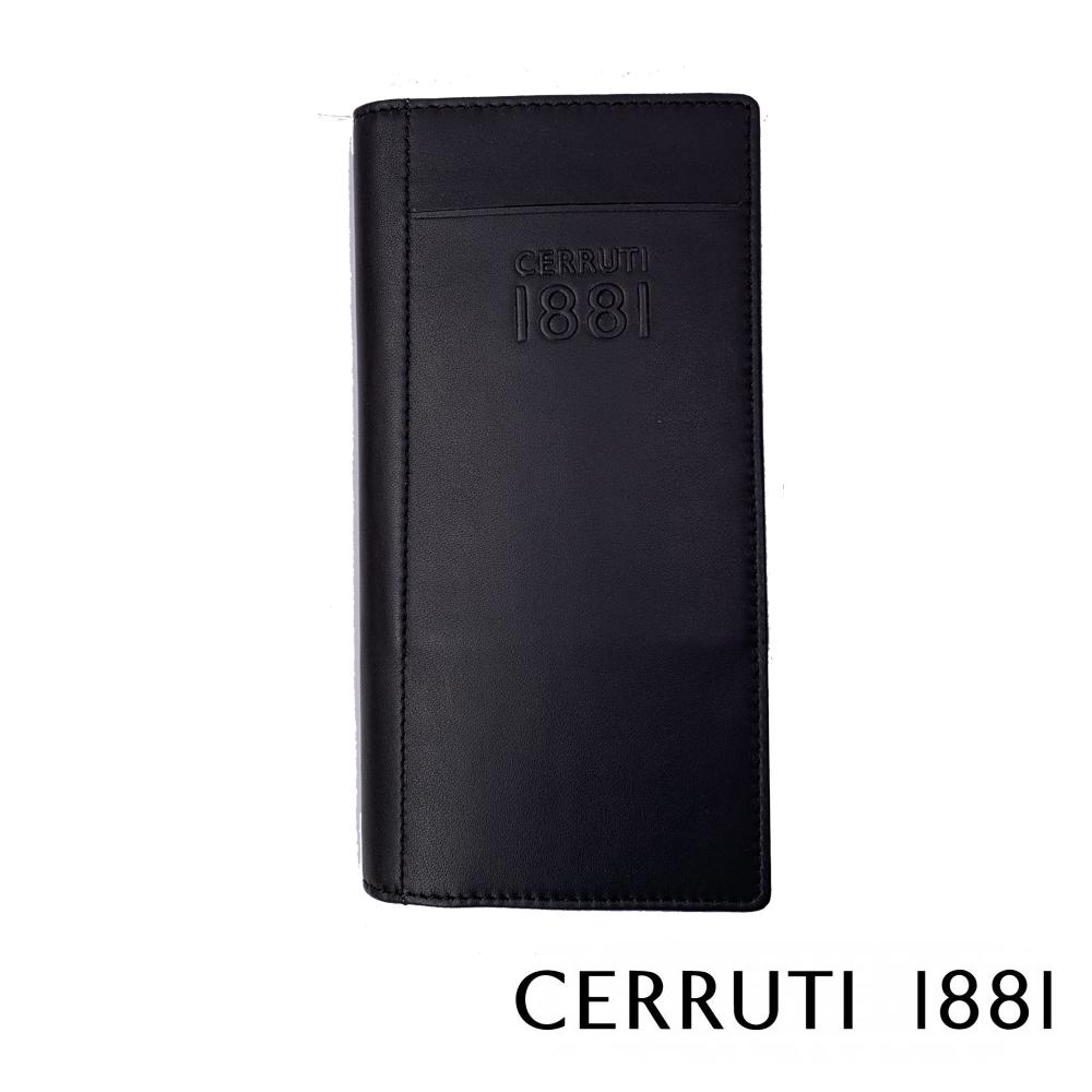 【Cerruti 1881】限量2折 義大利頂級小牛皮12卡對開長夾 全新專櫃展示品(CEPU05715M)
