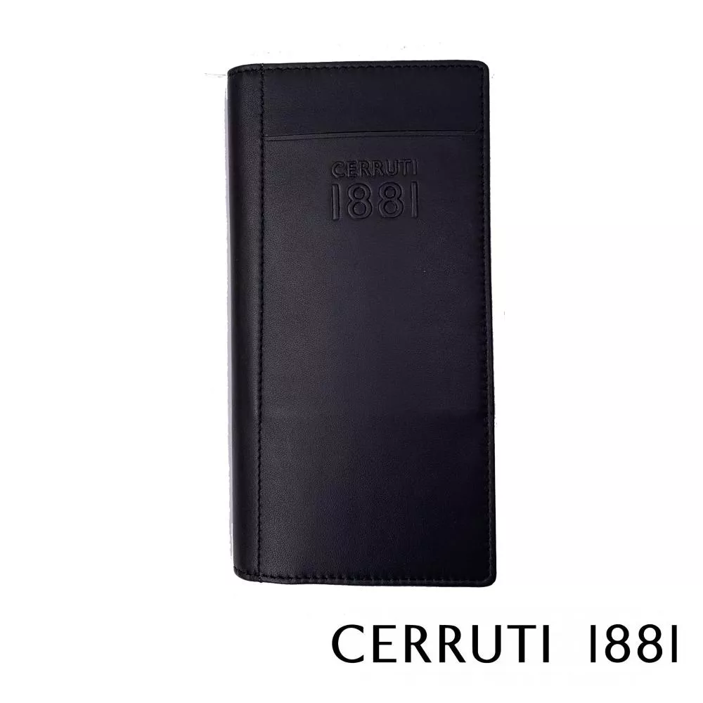 【Cerruti 1881】義大利頂級小牛皮12卡對開長夾 (CEPU05715M)