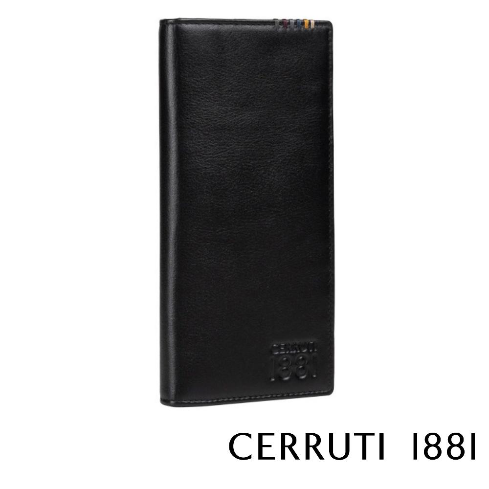 【Cerruti 1881】限量2折 義大利頂級小牛皮12卡對開長夾 全新專櫃展示品(CEPU05652M)