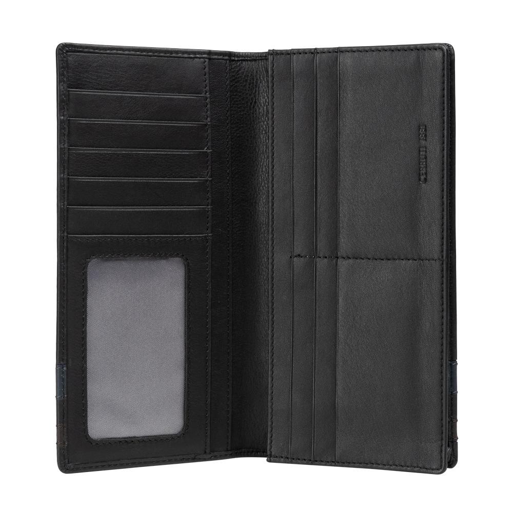 【Cerruti 1881】限量2折 義大利頂級小牛皮12卡對開長夾 全新專櫃展示品(CEPU05694M)