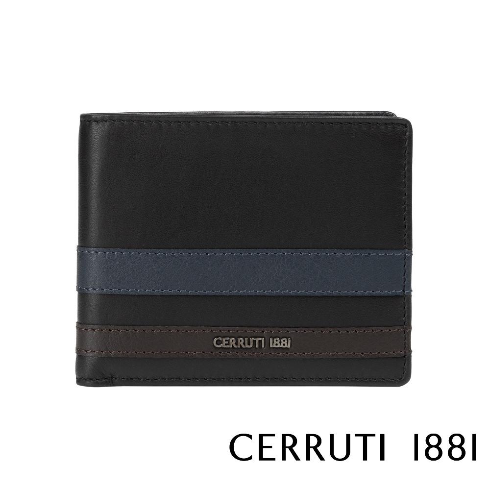 【Cerruti 1881】限量2折 義大利頂級小牛皮8卡皮夾 全新專櫃展示品 (CEPU05695M)