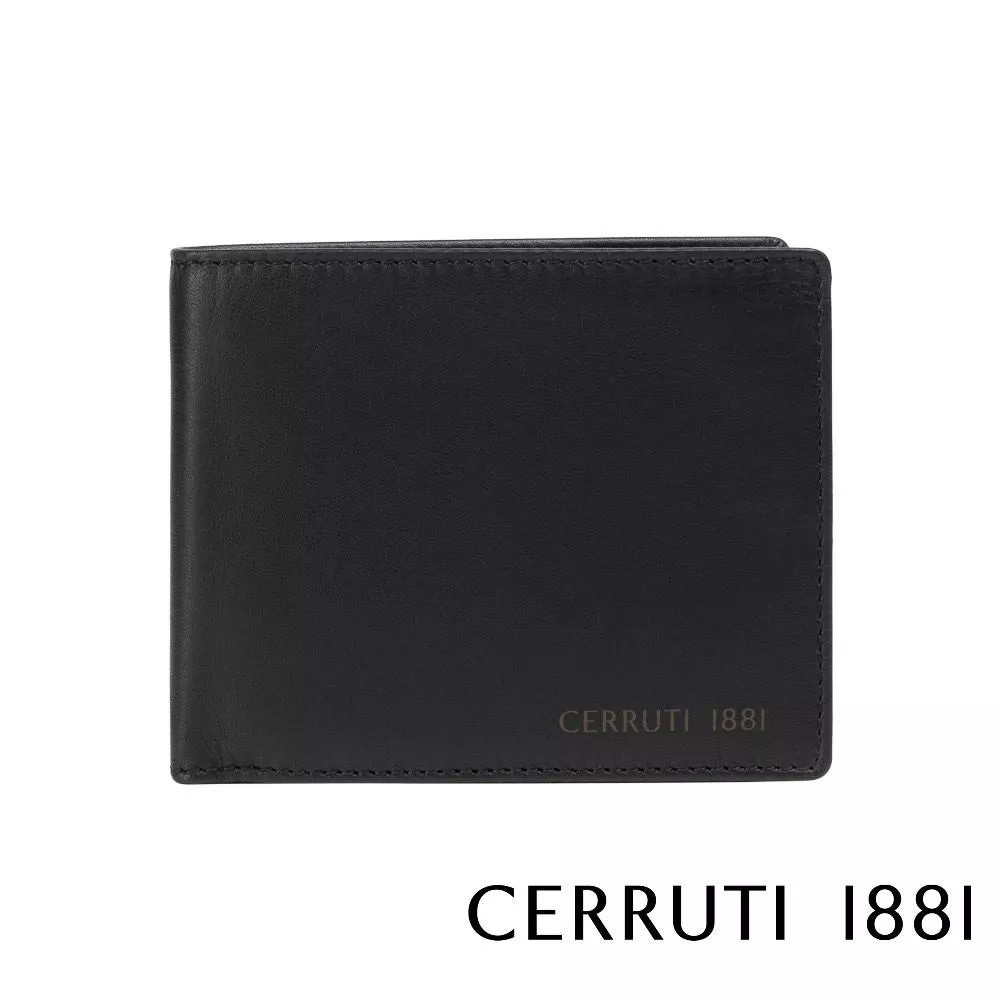 【Cerruti 1881】限量2折 義大利頂級小牛皮4卡皮夾 全新專櫃展示品 (CEPU05707M)