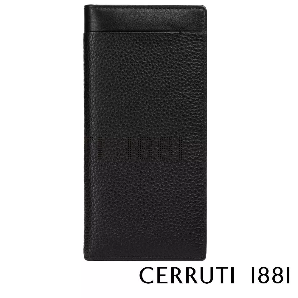 【Cerruti 1881】限量2折 義大利頂級小牛皮12卡對開長夾 全新專櫃展示品(CEPU05547M)