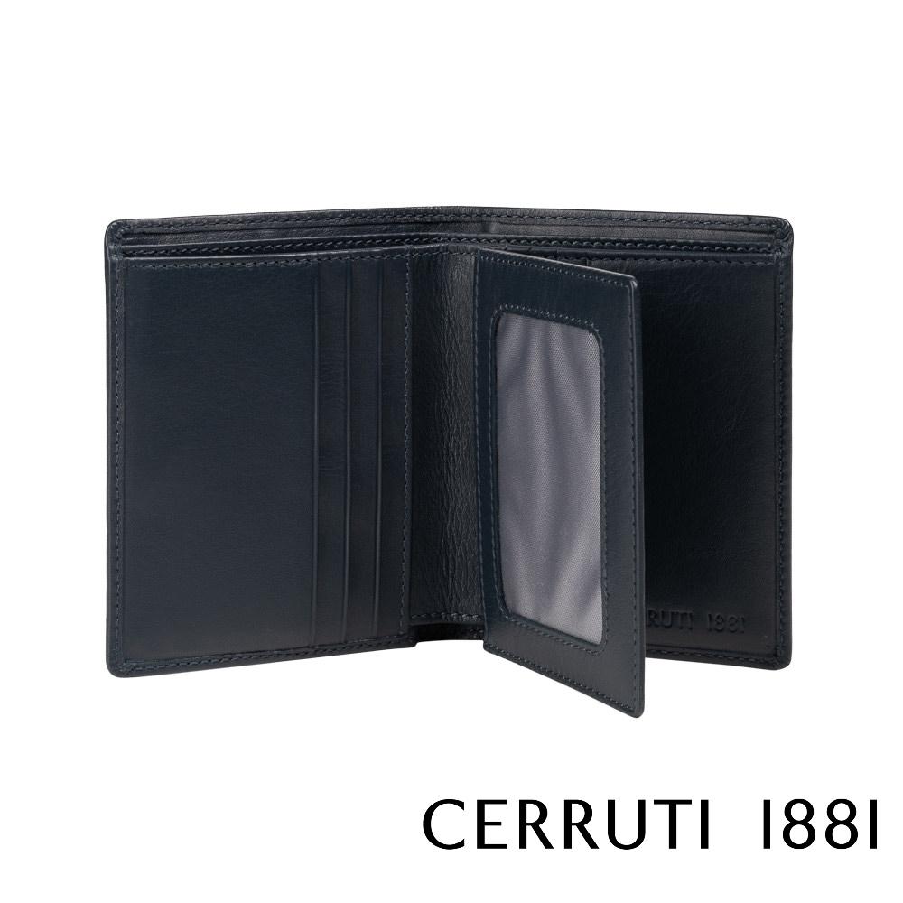 【Cerruti 1881】義大利頂級小牛皮9卡透明窗短夾皮夾 (CEPU05434M)