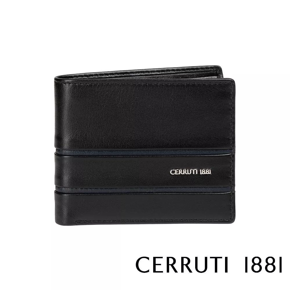 【Cerruti 1881】限量2折 義大利頂級小牛皮6卡皮夾 全新專櫃展示品 (CEPU05526M)