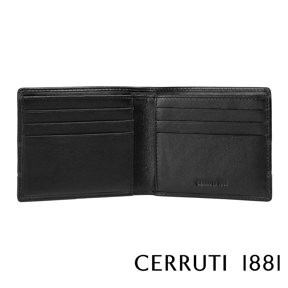 【Cerruti 1881】限量2折 義大利頂級小牛皮6卡皮夾 全新專櫃展示品 (CEPU05526M)