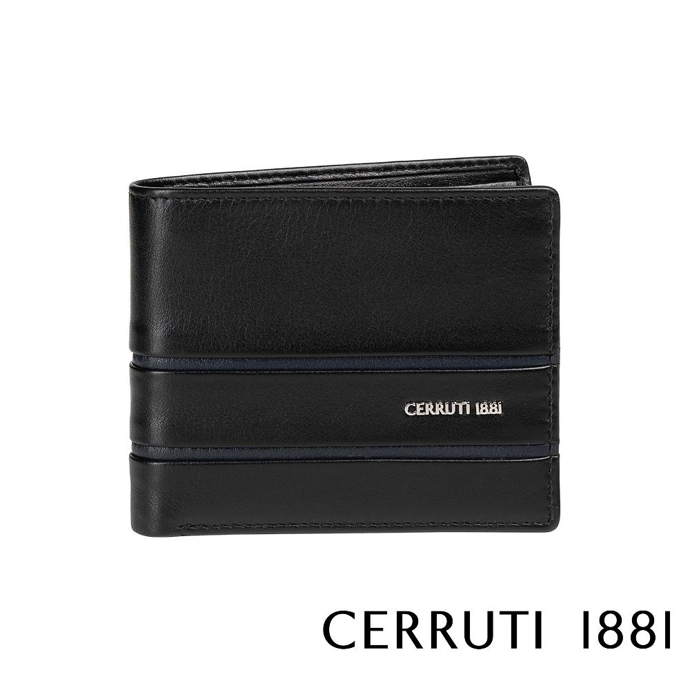 【Cerruti 1881】限量2折 義大利頂級小牛皮4卡皮夾 全新專櫃展示品 (CEPU05528M)