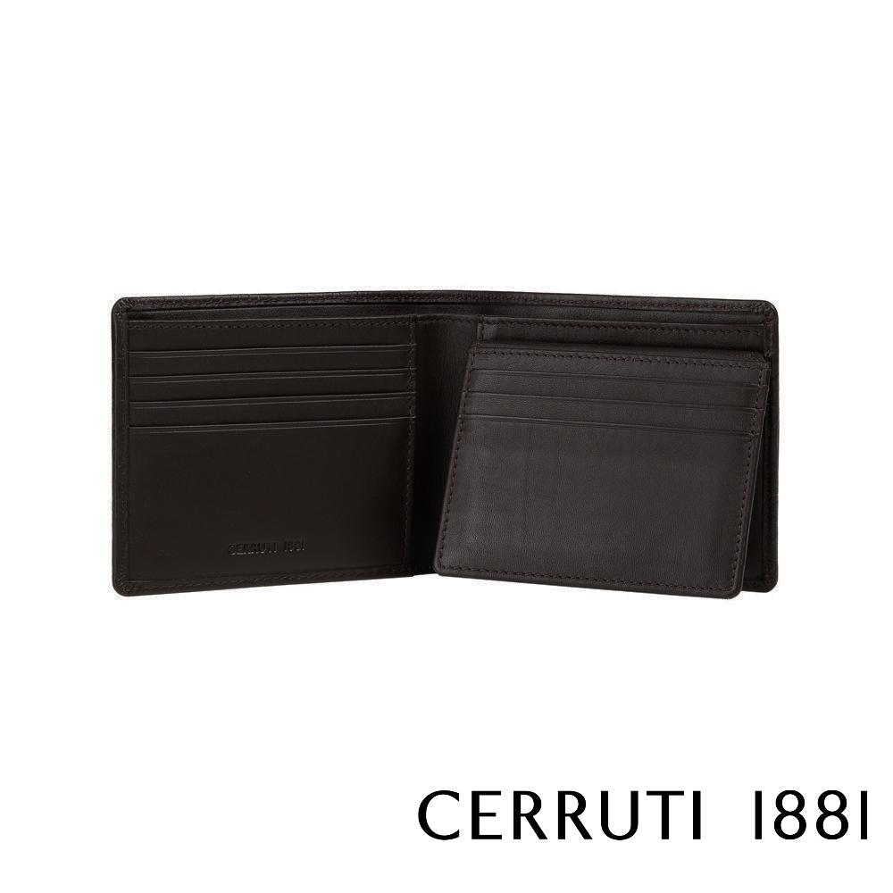 【Cerruti 1881】限量2折 義大利頂級小牛皮12卡皮夾 全新專櫃展示品 (CEPU05413M)