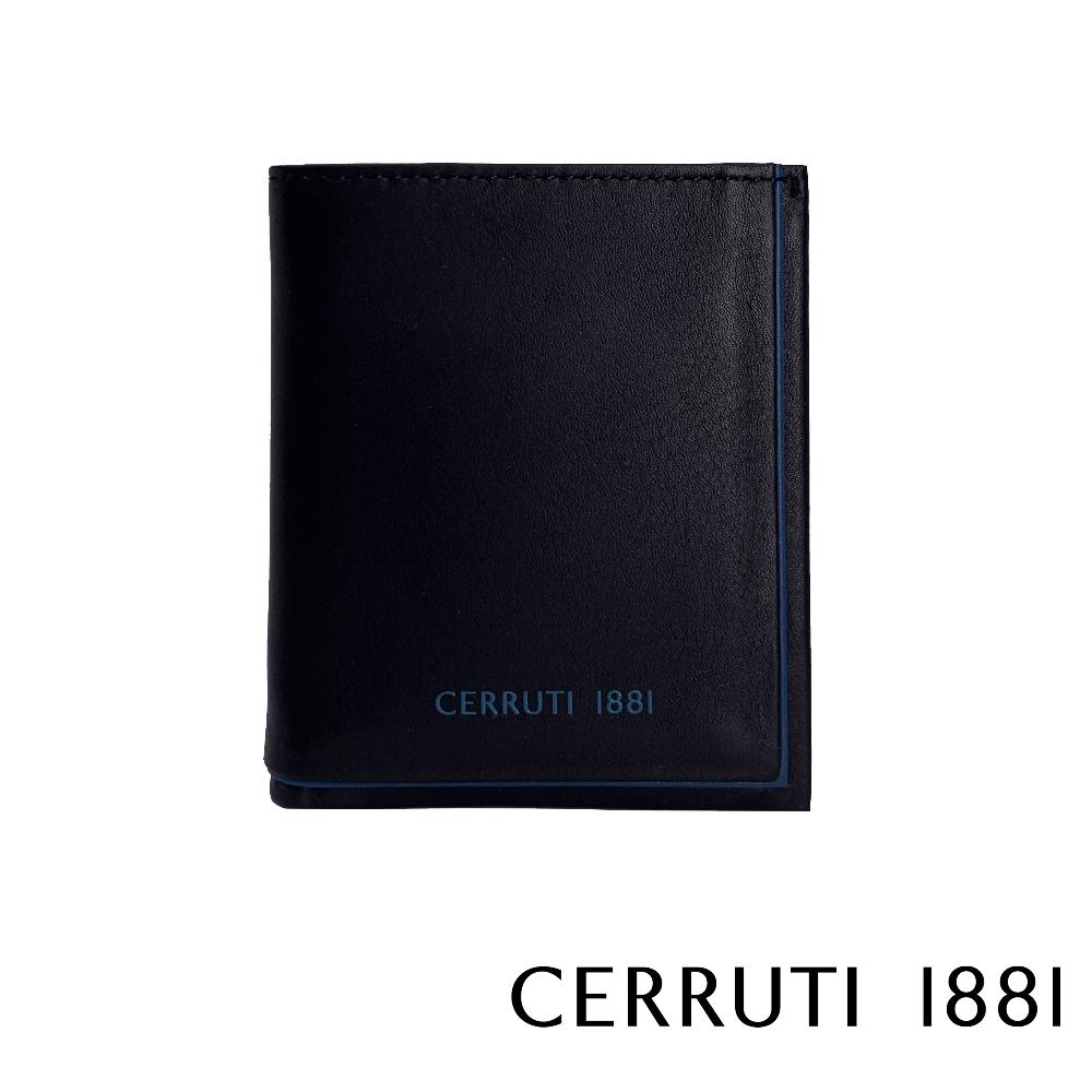【Cerruti 1881】限量2折 義大利頂級小牛皮6卡皮夾 全新專櫃展示品 (CEPU05427M)