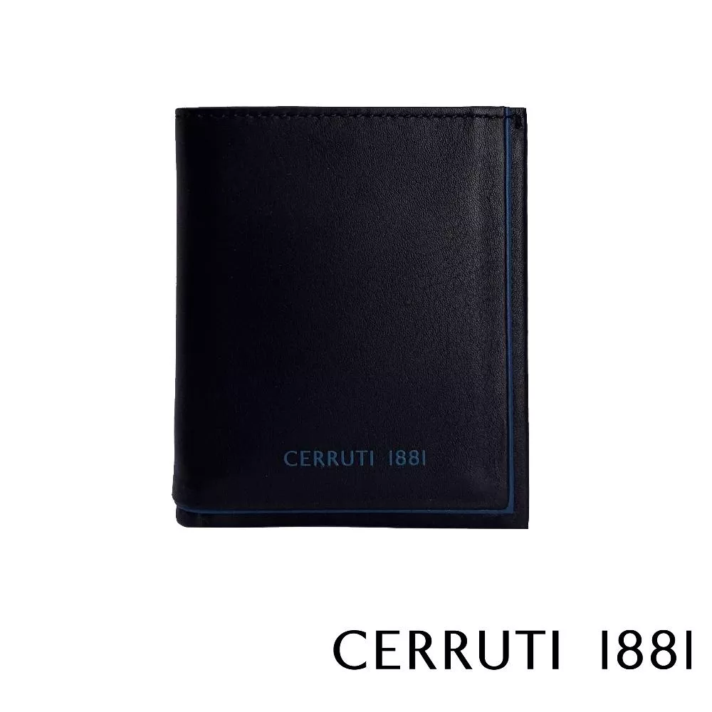 【Cerruti 1881】限量2折 義大利頂級小牛皮6卡皮夾 全新專櫃展示品 (CEPU05427M)