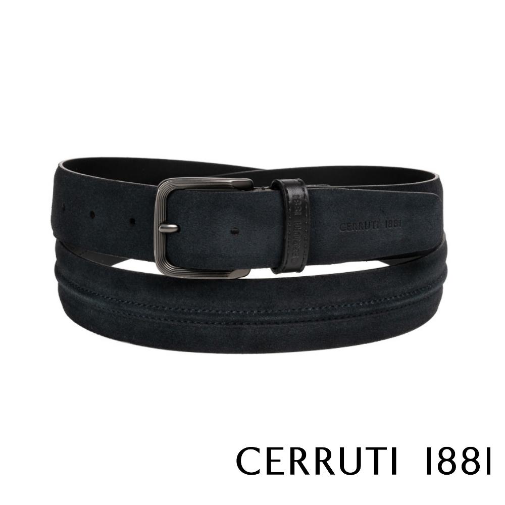 【Cerruti 1881】限量2折 義大利頂級小牛皮皮帶 全新專櫃展示品 (CECU05522M)