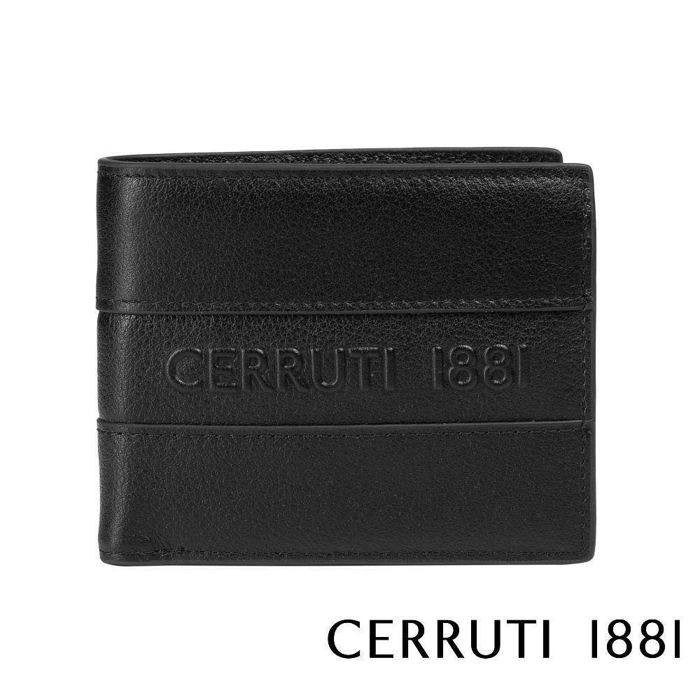 【Cerruti 1881】限量2折 義大利頂級小牛皮4卡皮夾 全新專櫃展示品 (CEPU05039M)