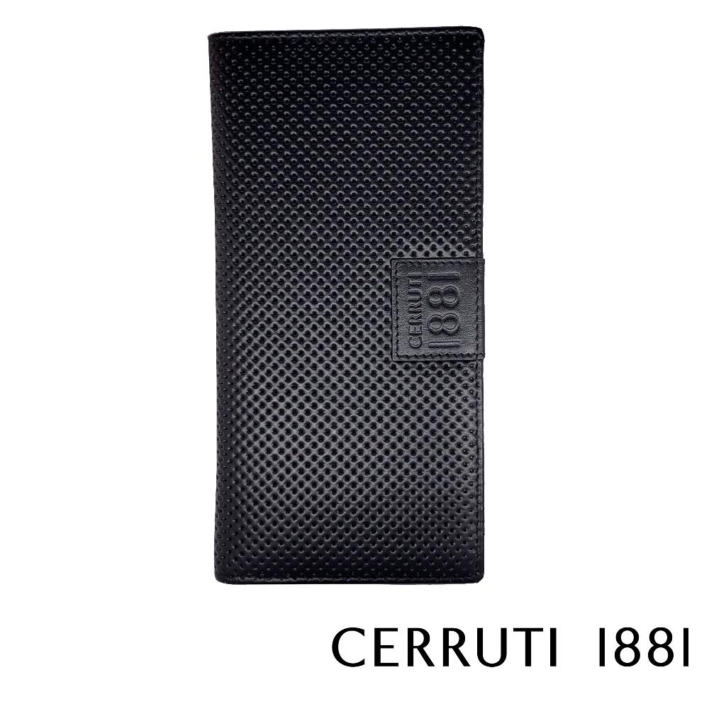 【Cerruti 1881】限量2折 義大利頂級小牛皮12卡對開長夾 全新專櫃展示品(CEPU05541M)