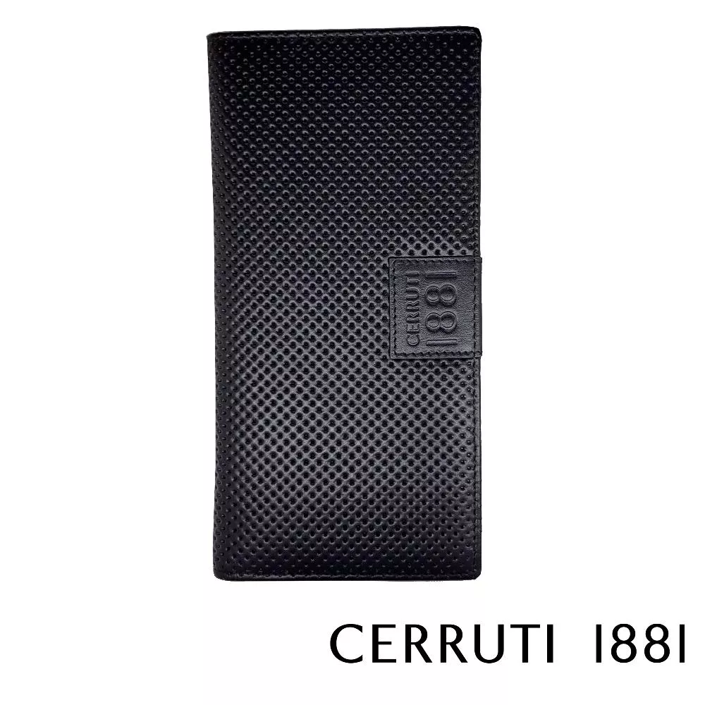 【Cerruti 1881】義大利頂級小牛皮12卡對開長夾 (CEPU05541M)