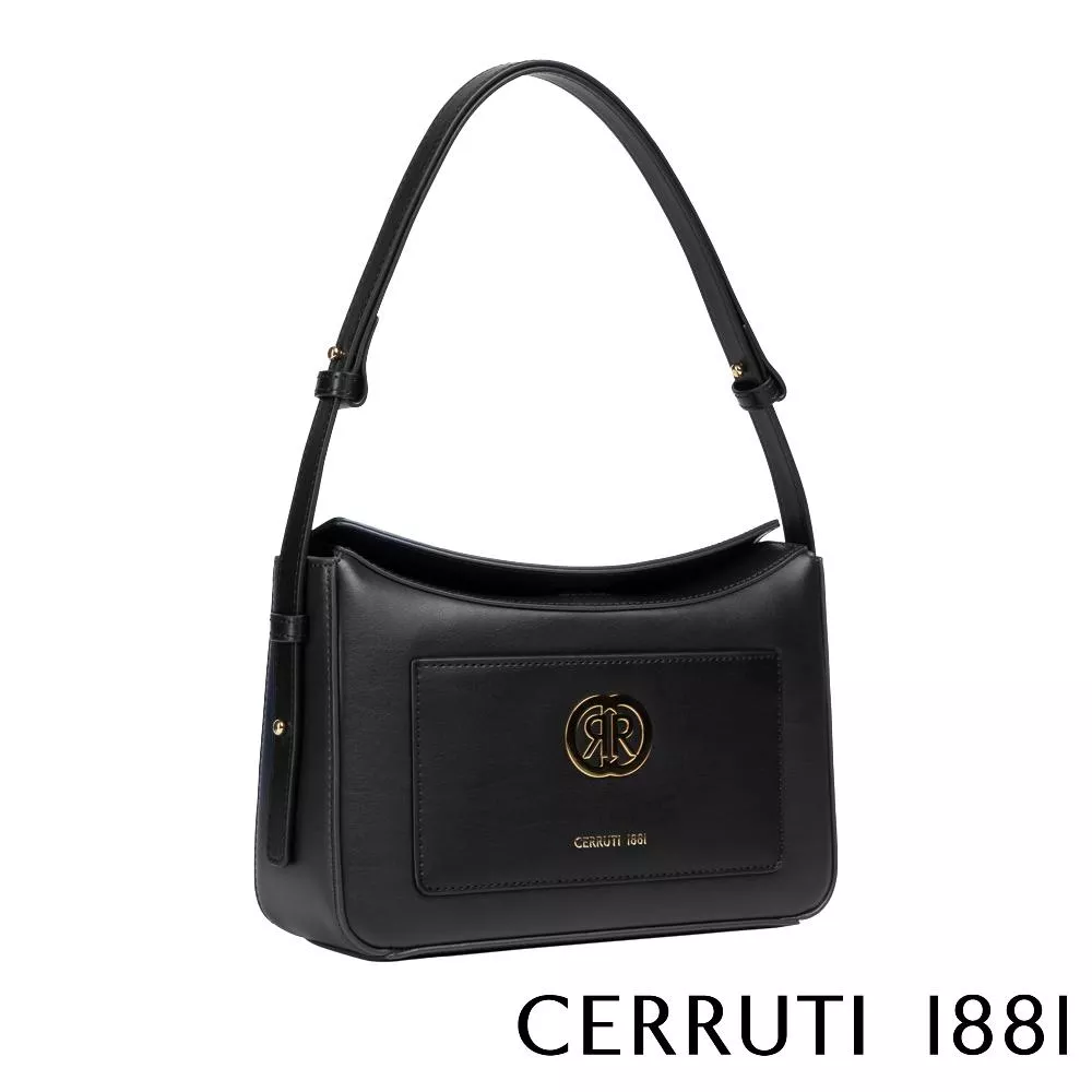 【Cerruti 1881】限量2折 義大利頂級小牛皮側背包肩背包 全新專櫃展示品 (CEBA05636M)