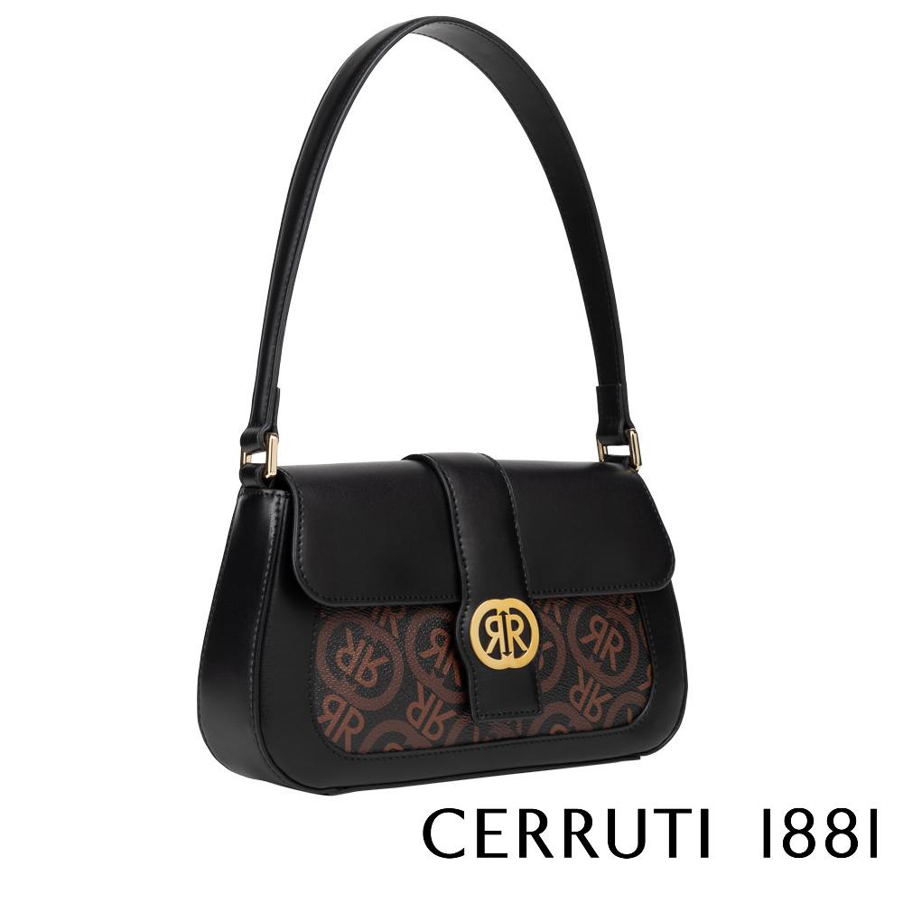 【Cerruti 1881】限量2折 義大利頂級小牛皮側背包肩背包 全新專櫃展示品 (CEBA05637M)