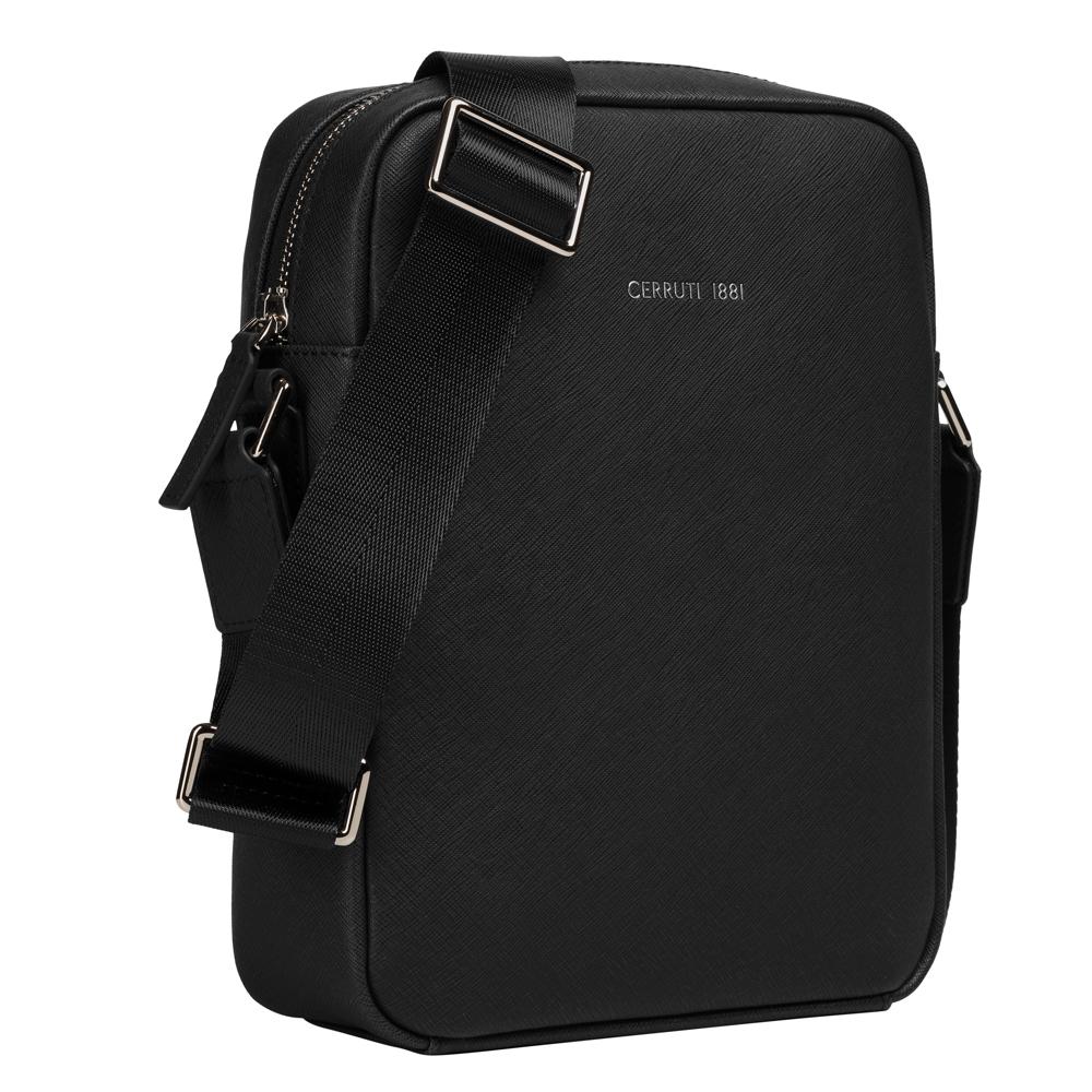 【Cerruti 1881】限量2折 義大利頂級小牛皮側背包肩背包 全新專櫃展示品 (CEBO04667S)