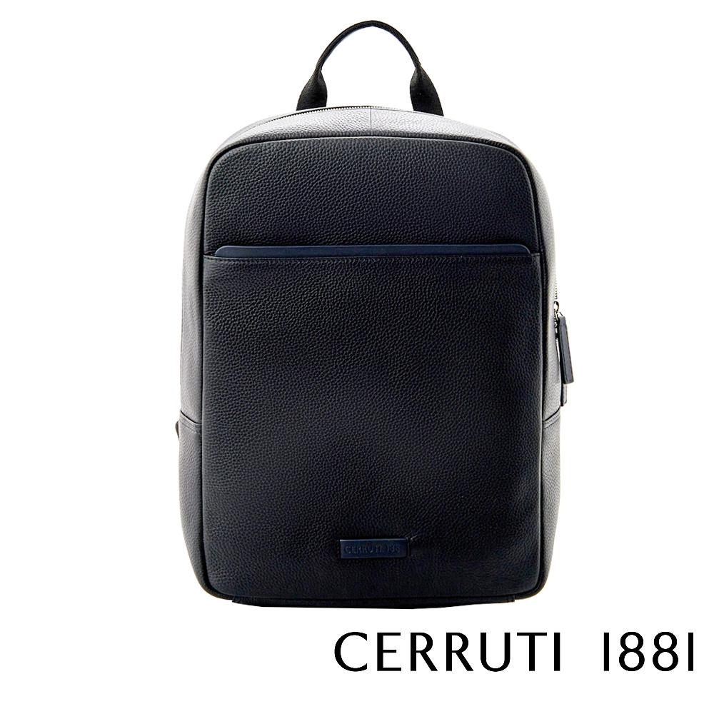 【Cerruti 1881】限量2折 義大利頂級小牛皮後背包 全新專櫃展示品 (CEZA05909M)