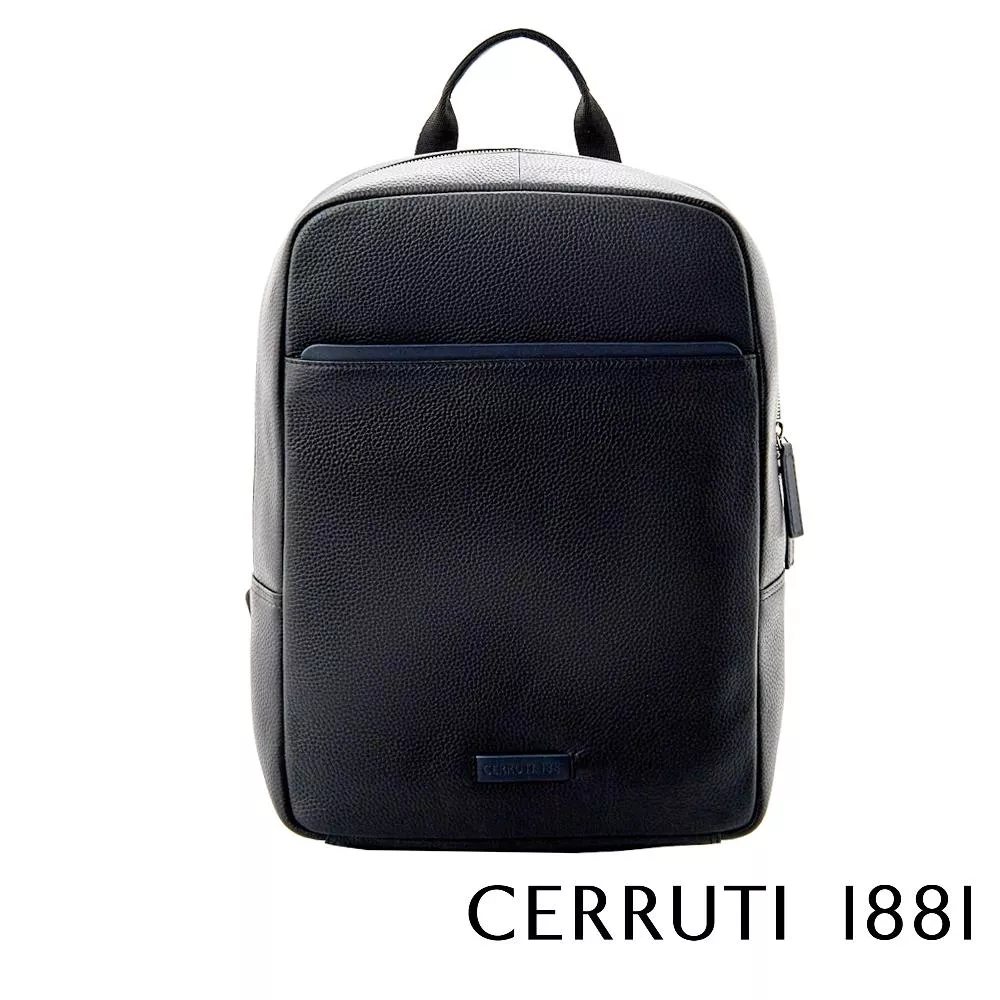 【Cerruti 1881】限量2折 義大利頂級小牛皮後背包 全新專櫃展示品 (CEZA05909M)