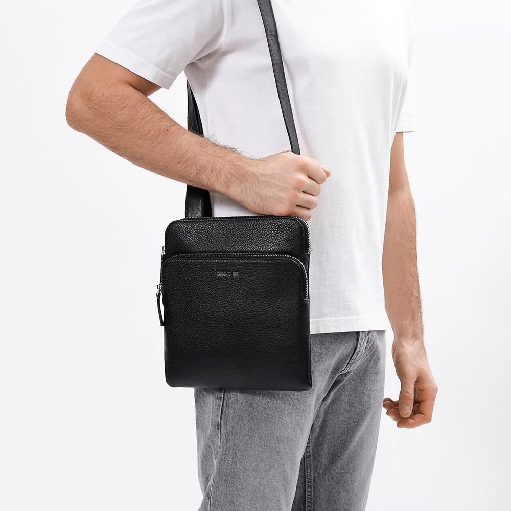 【Cerruti 1881】限量2折 義大利頂級小牛皮側背包肩背包 全新專櫃展示品 (CEBO04805M)