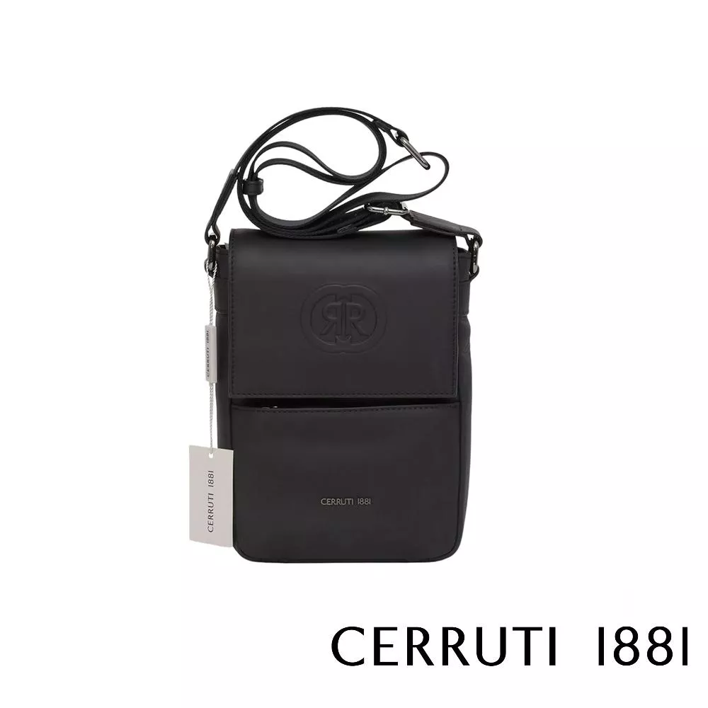【Cerruti 1881】義大利頂級小牛皮側背包肩背包 (CEBO05602M)