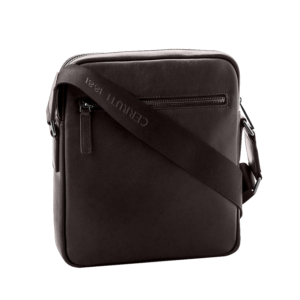 【Cerruti 1881】限量2折 義大利頂級小牛皮側背包肩背包 全新專櫃展示品 (CEBO05624M)