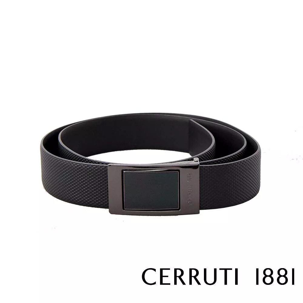 【Cerruti 1881】限量2折 義大利頂級小牛皮皮帶 全新專櫃展示品 (CECU03259M)