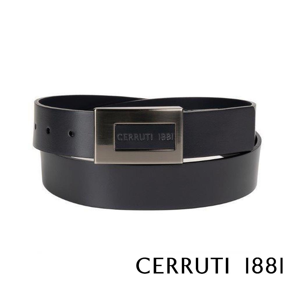 【Cerruti 1881】限量2折 義大利頂級小牛皮皮帶 全新專櫃展示品 (CECU05523M)