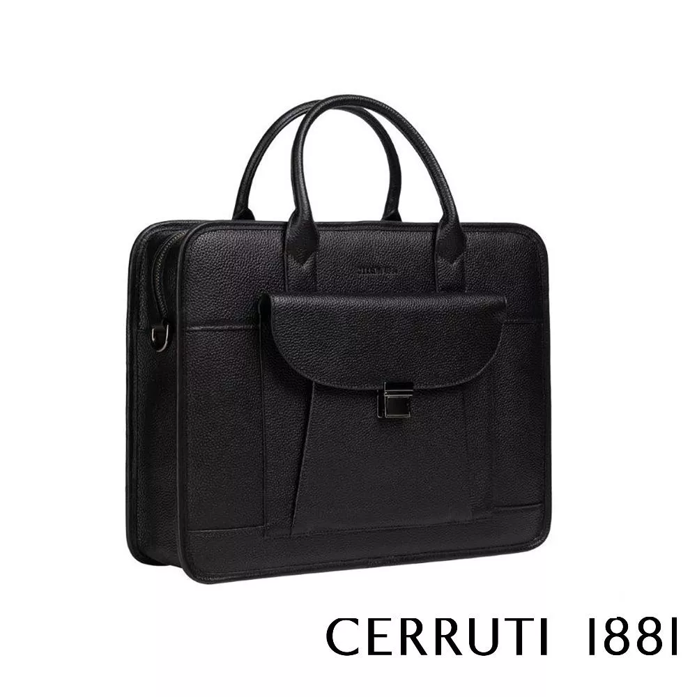 【Cerruti 1881】義大利頂級小牛皮公事包/肩背包 (CECA06175M)