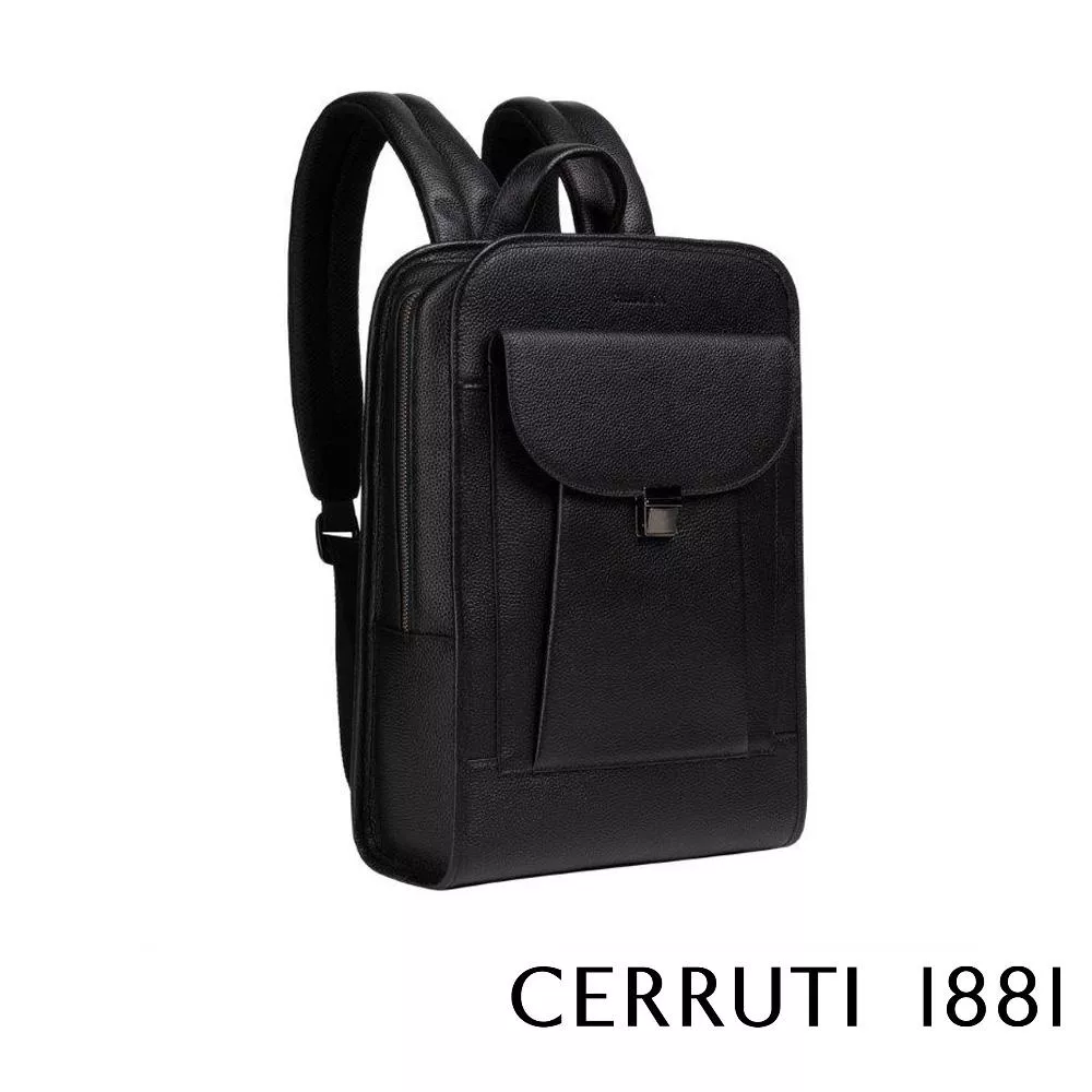 【Cerruti 1881】限量2折 義大利頂級小牛皮後背包 全新專櫃展示品 (CEZA06173M)