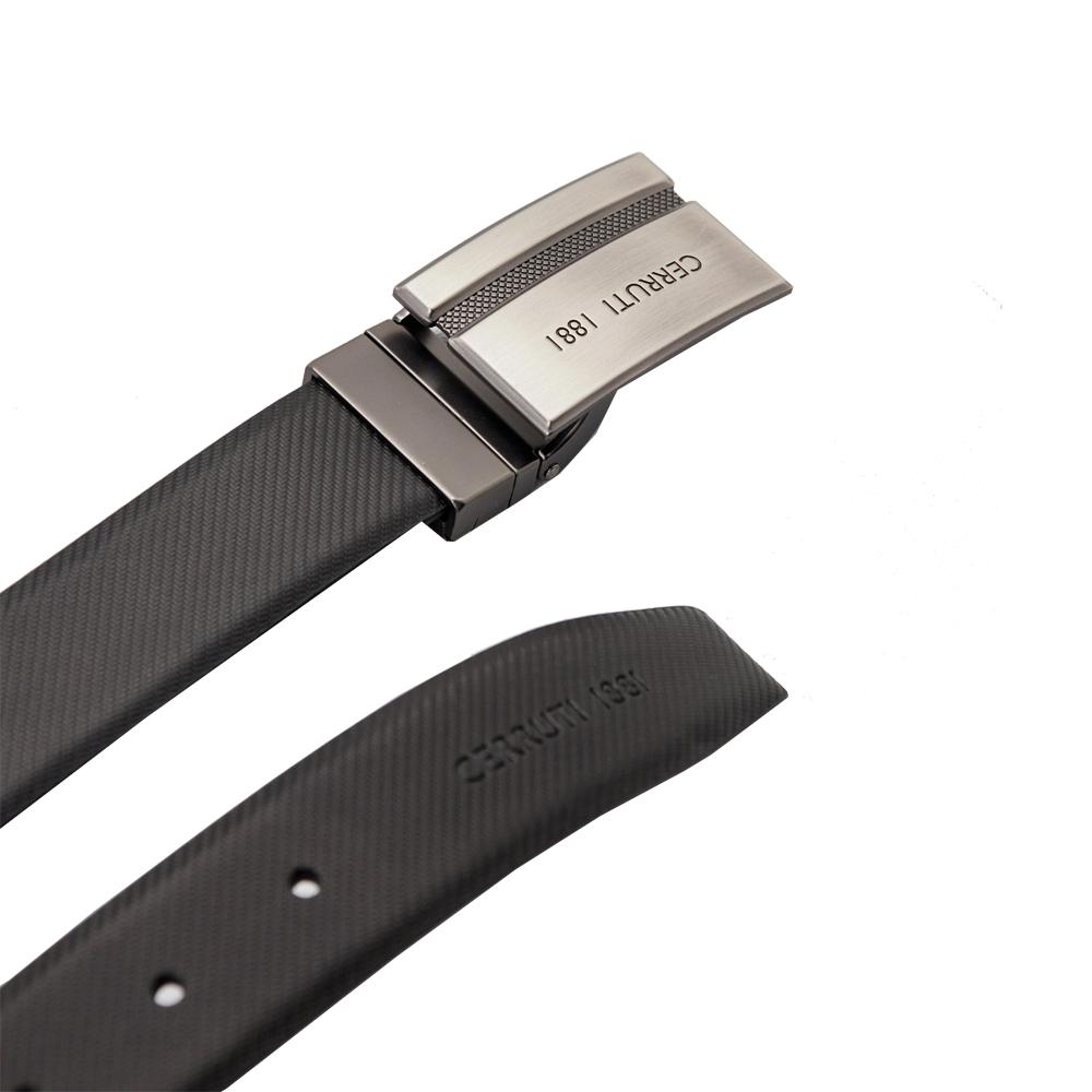 【Cerruti 1881】限量2折 義大利頂級小牛皮皮帶 全新專櫃展示品 (CECT06373M)