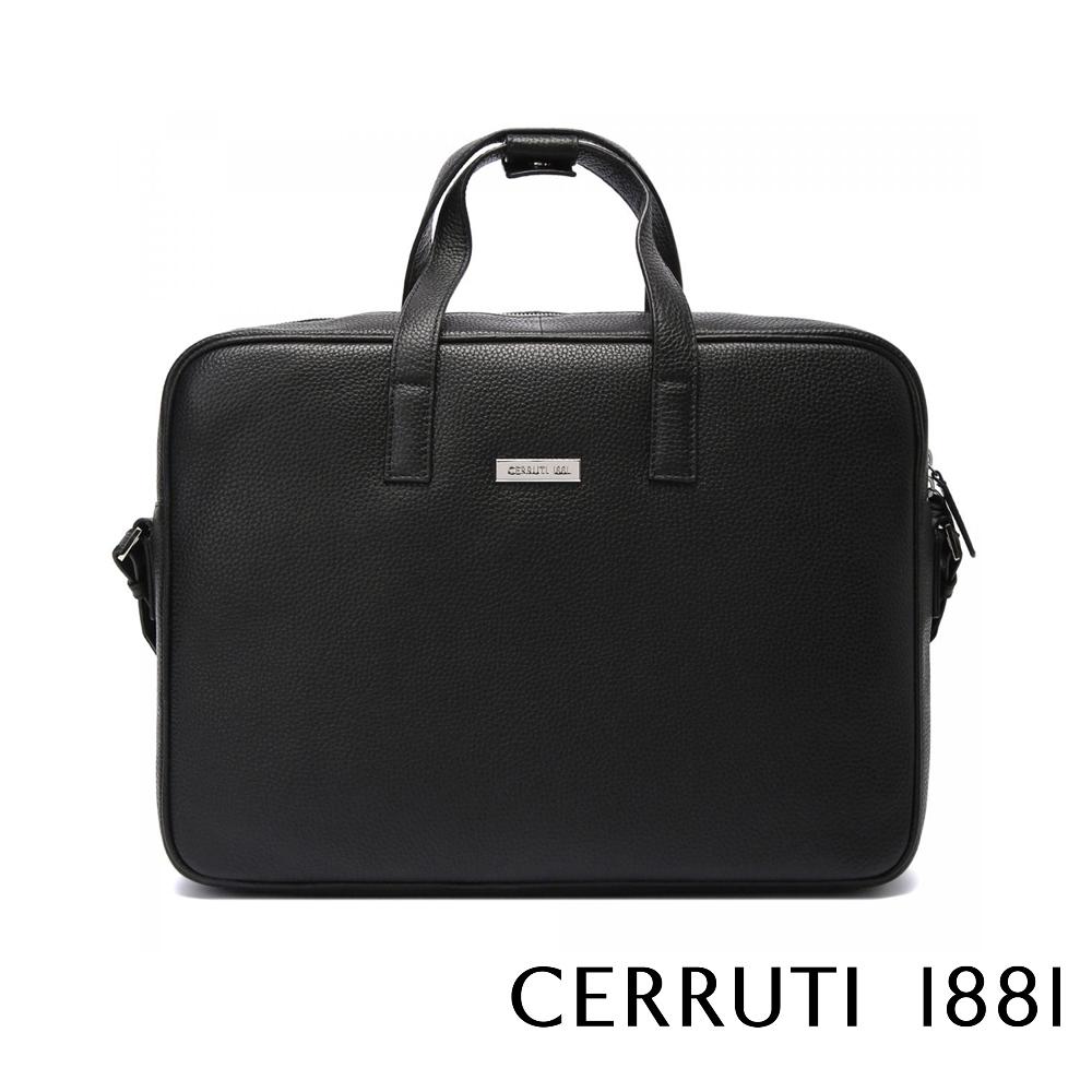 【Cerruti 1881】限量2折 義大利頂級小牛皮公事包/肩背包 全新專櫃展示品 (CECA06035M)