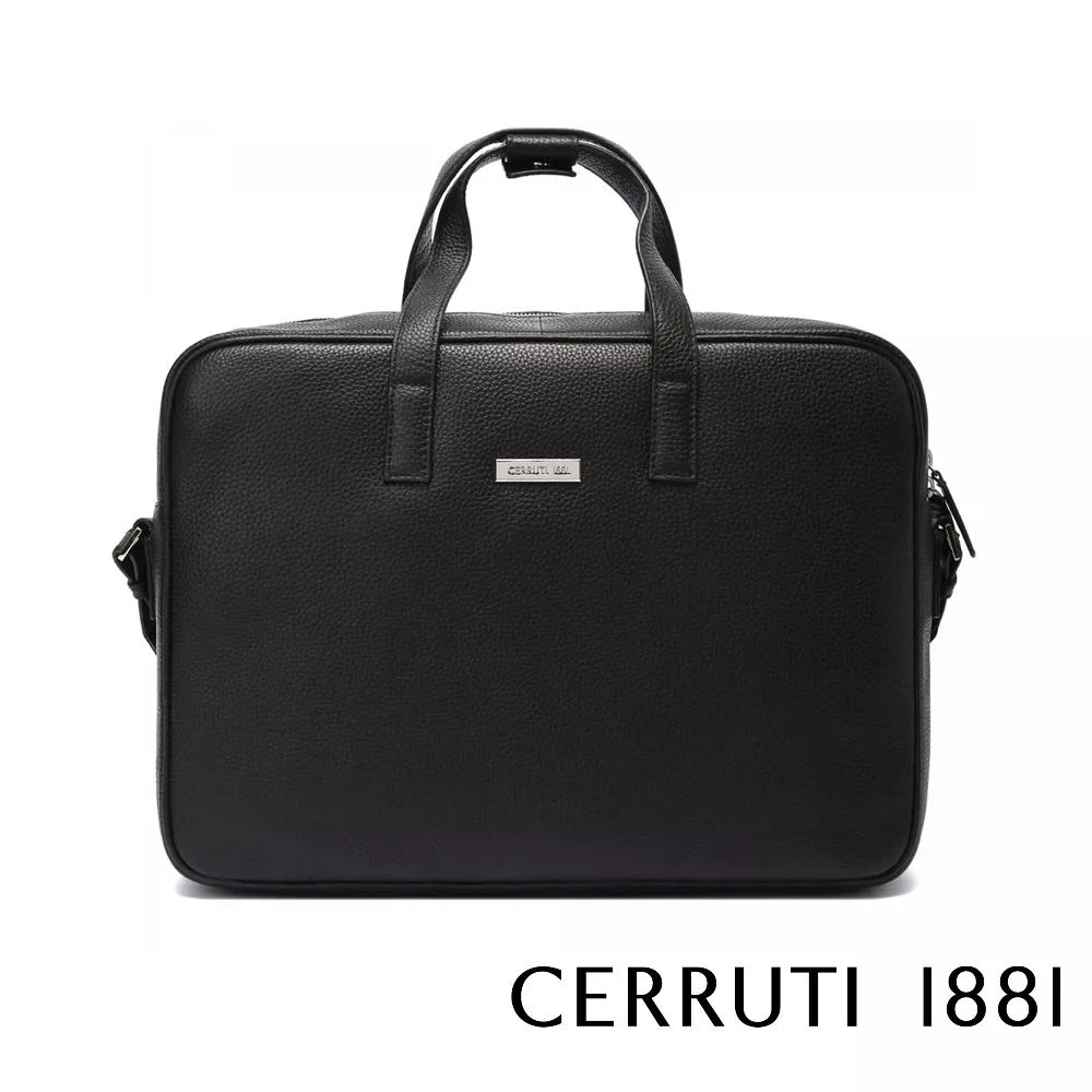 【Cerruti 1881】限量2折 義大利頂級小牛皮公事包/肩背包 全新專櫃展示品 (CECA06035M)