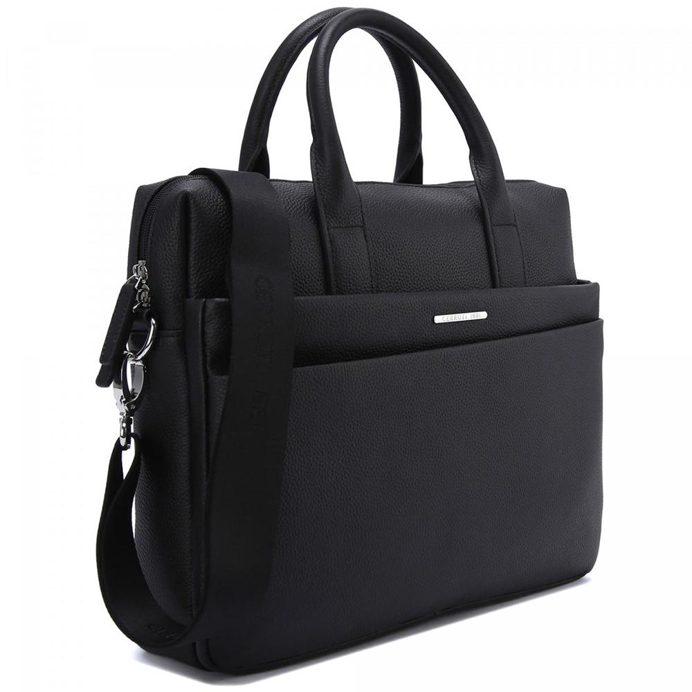 【Cerruti 1881】義大利頂級小牛皮公事包/肩背包 (CECA05901M)