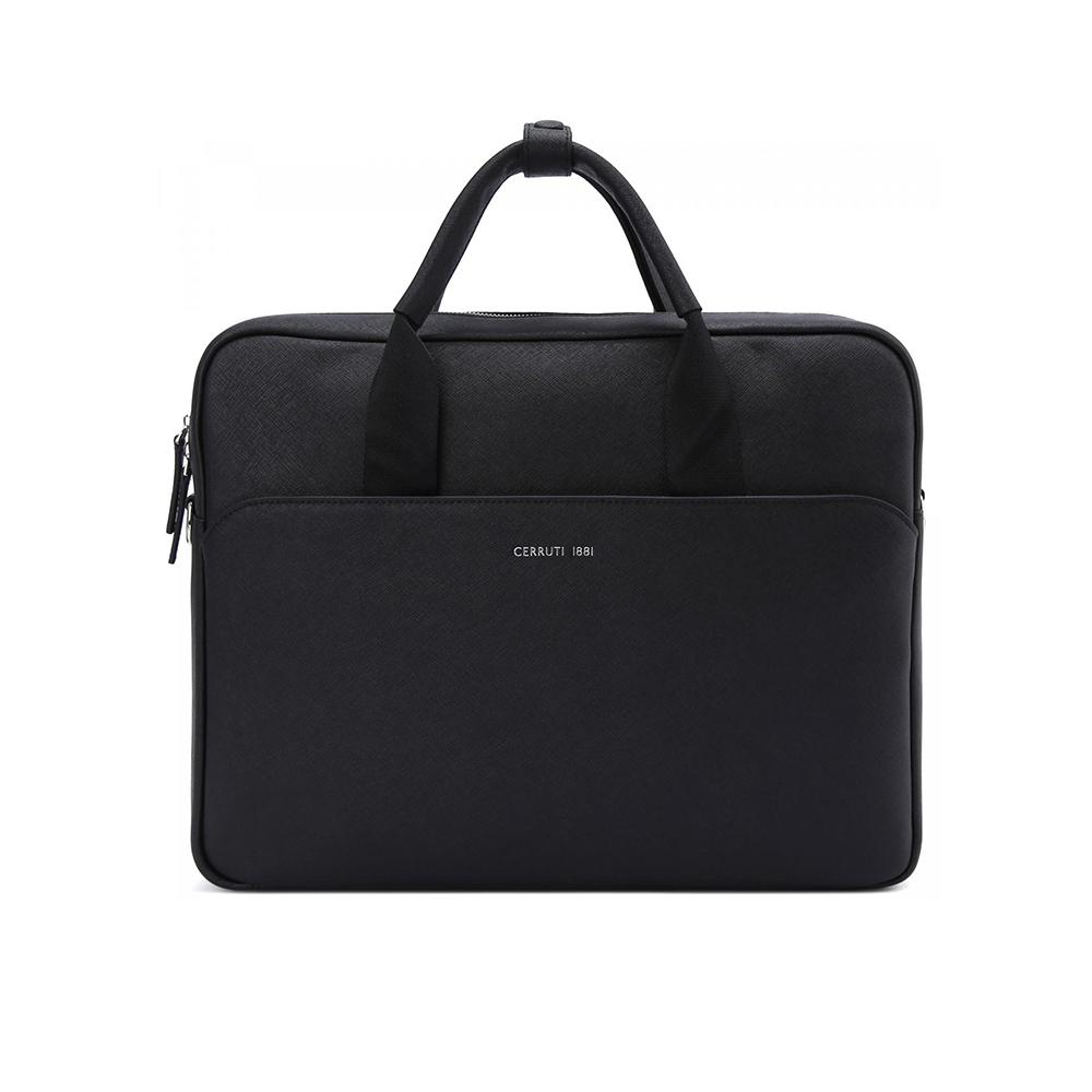 【Cerruti 1881】限量2折 義大利頂級小牛皮公事包/肩背包 全新專櫃展示品 (CECA04657S)