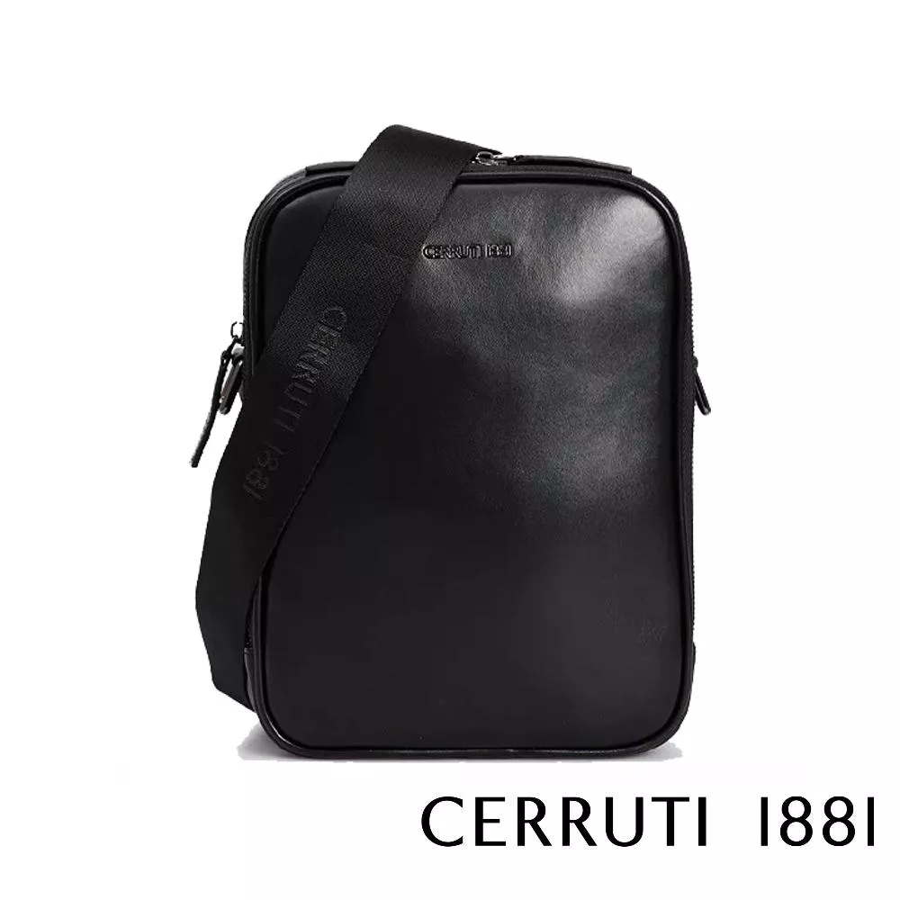 【Cerruti 1881】義大利頂級小牛皮側背包肩背包 (CEBO05607M)