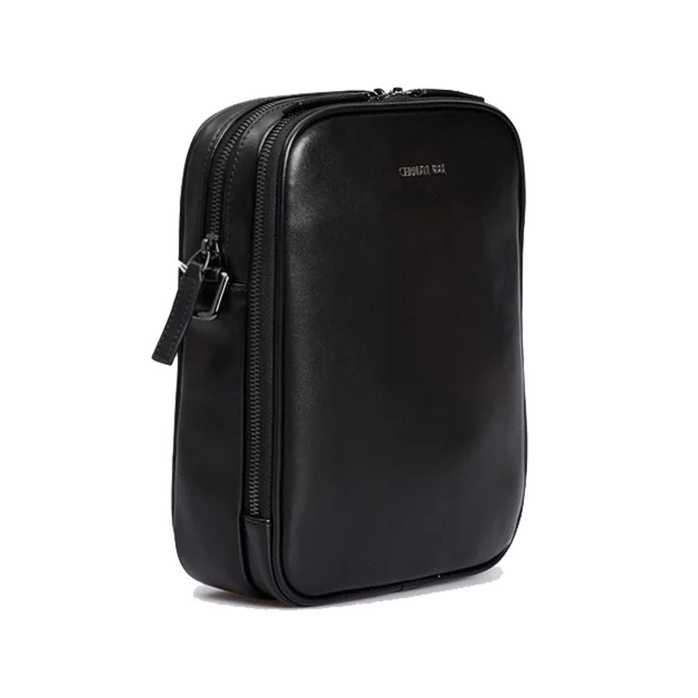 【Cerruti 1881】限量2折 義大利頂級小牛皮側背包肩背包 全新專櫃展示品 (CEBO05607M)