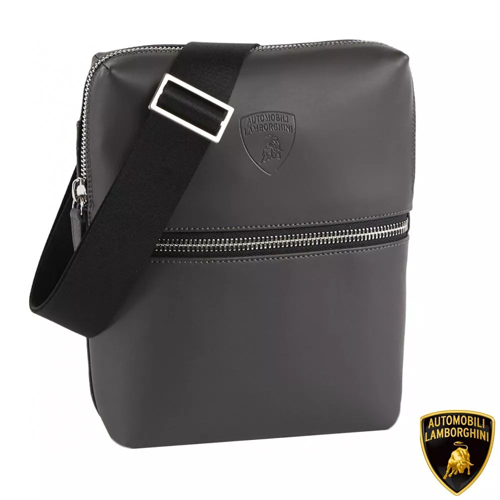 【Automobili Lamborghini】義大利頂級小牛皮側背包肩背包 (LBBO00004M)
