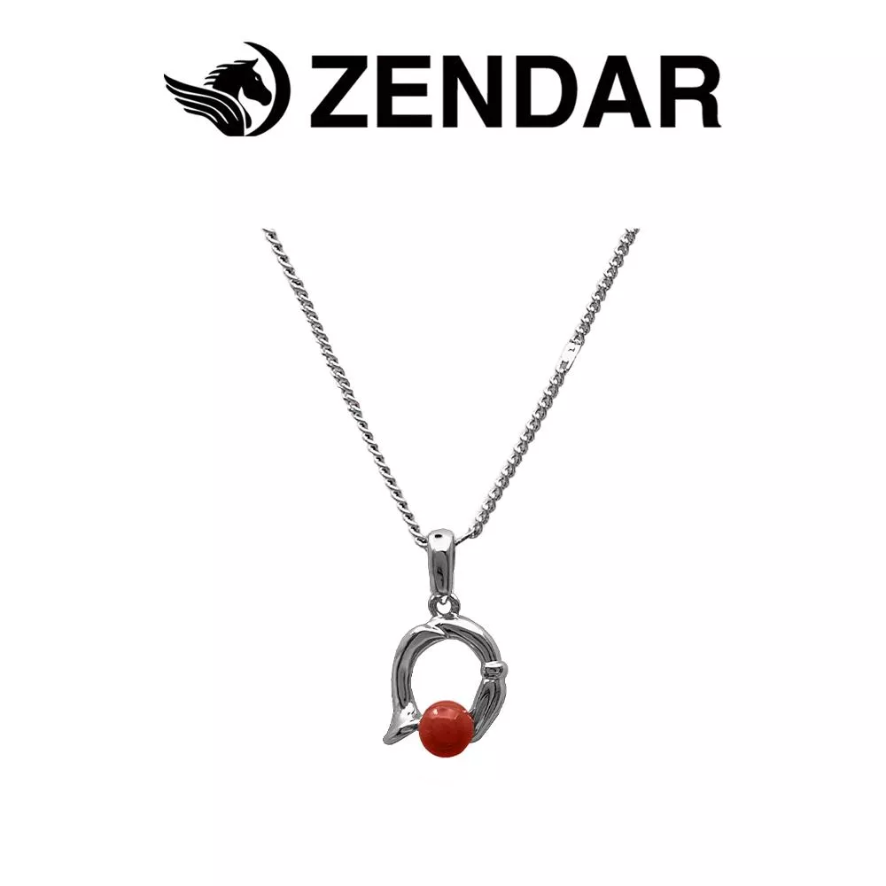 ZENDAR 年度設計款頂級天然沙丁紅珊瑚圓珠3.5-4mm墜鍊 PROMISE (220248-9)