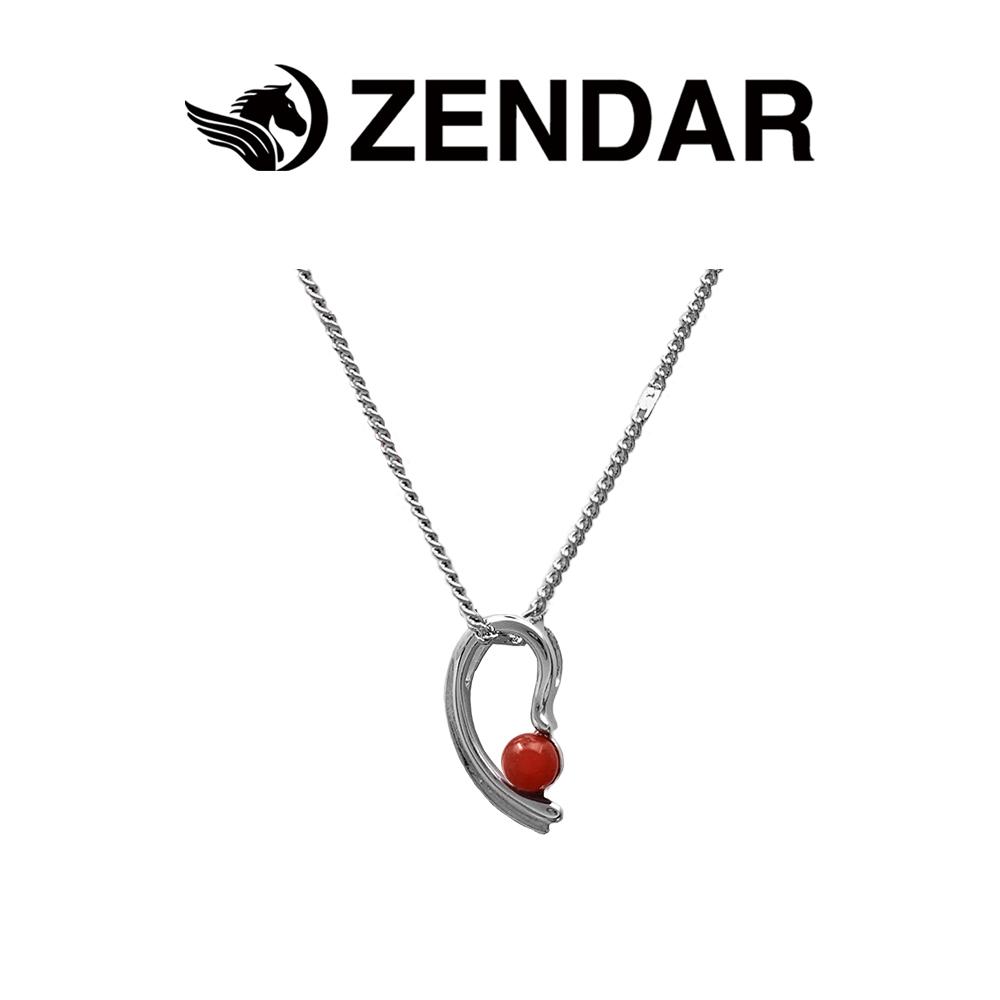ZENDAR 年度設計款頂級天然沙丁紅珊瑚圓珠3.5-4mm墜鍊 WHISPER (220248-11)
