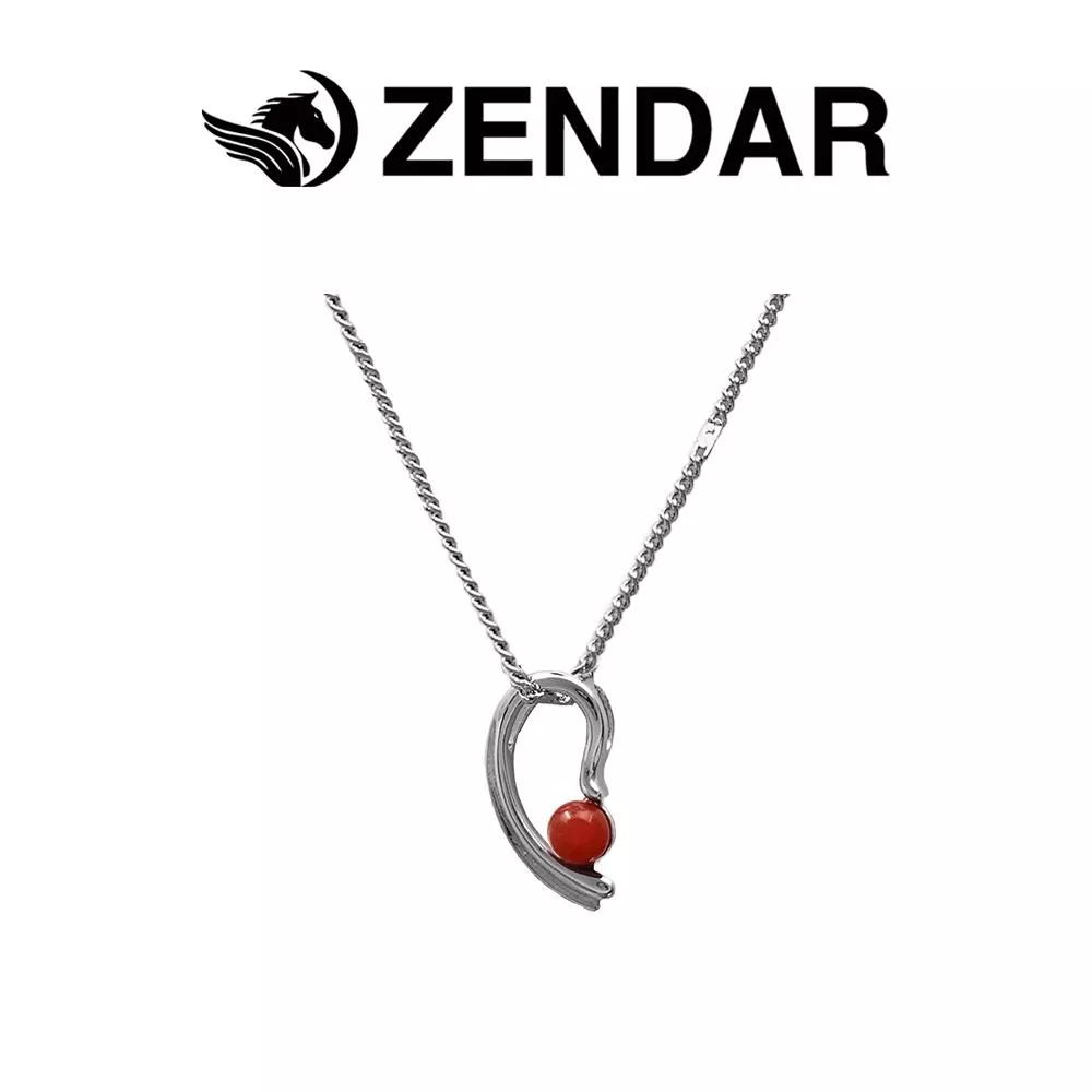 ZENDAR 年度設計款頂級天然沙丁紅珊瑚圓珠3.5-4mm墜鍊 WHISPER (220248-11)