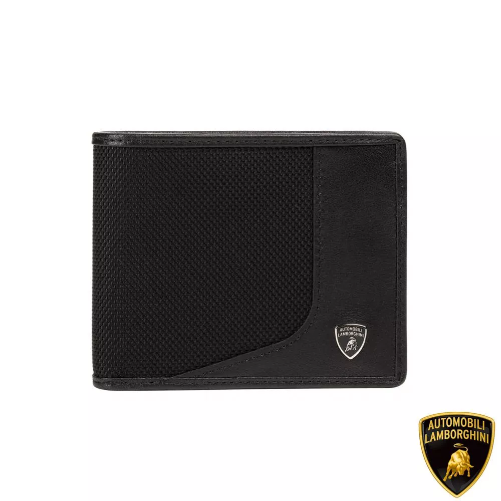 【Automobili Lamborghini】限量2折 義大利頂級8卡皮夾 全新專櫃展示品 (LBPU00120T)
