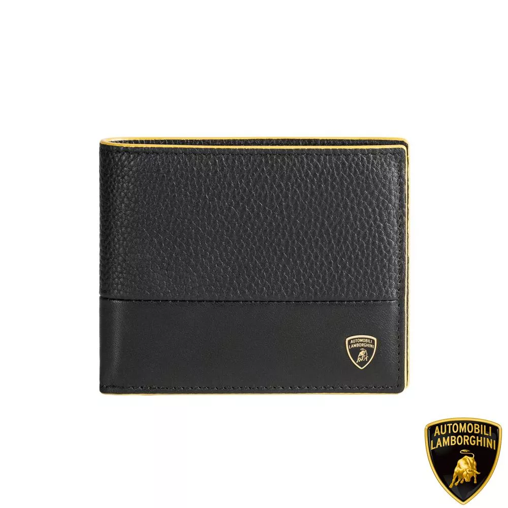 【Automobili Lamborghini】義大利頂級小牛皮8卡皮夾 (LBPU00128M)