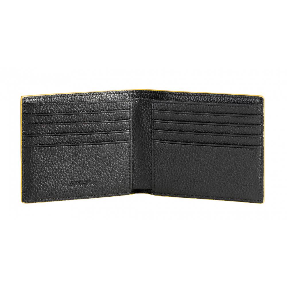 【Automobili Lamborghini】限量2折 義大利頂級小牛皮8卡皮夾 全新專櫃展示品 (LBPU00128M)